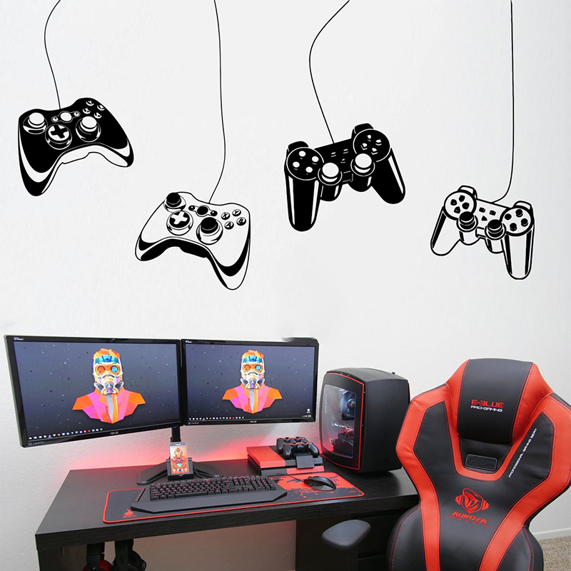 Gaming Accessories Wallpaper - Adesivo de parede para controle de