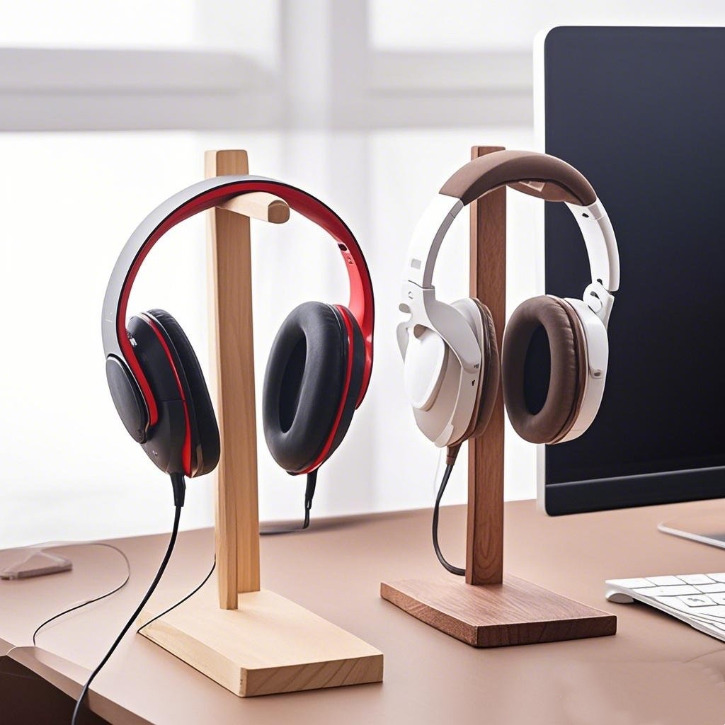 Gaming Accessories Room - Suporte de madeira para fone de