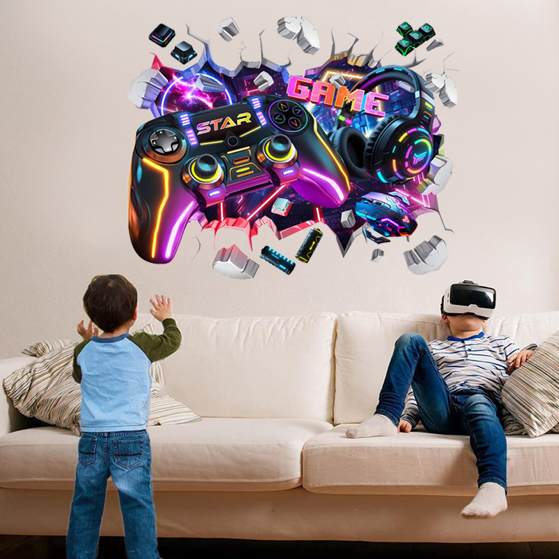 Gaming Accessories Wallpaper - Adesivos de Vinil Grandes para Parede