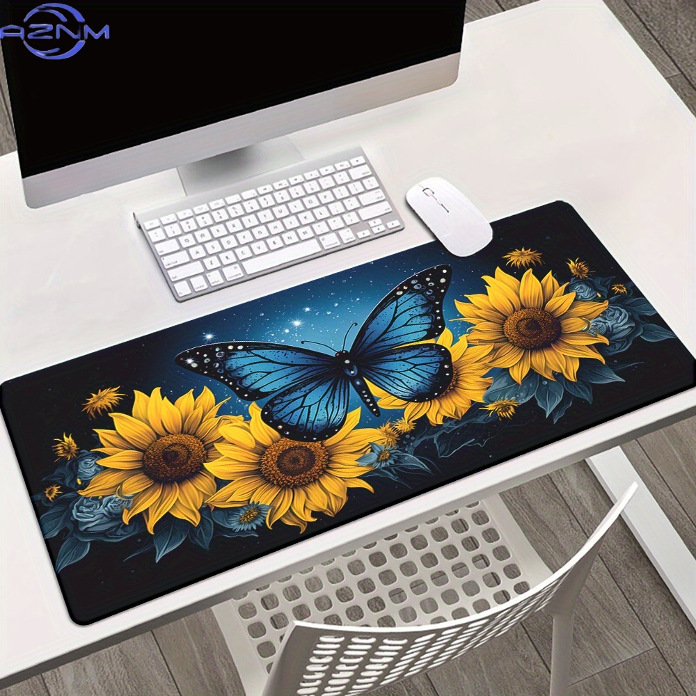 Gaming Accessories Wallpaper - Mousepad Criativo Estéreo Borboleta e Girassol,