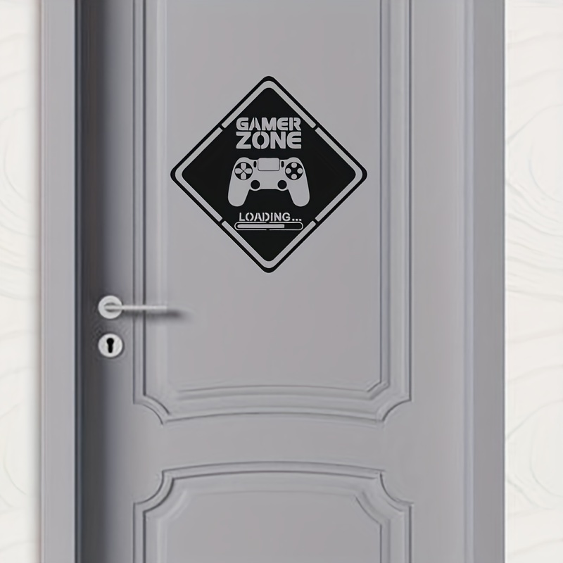 Gaming Accessories Room - 1pc zona gamer porta decalque adesivo