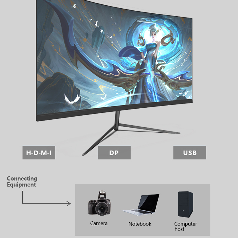 Monitor Gamer LED 2K Curvo de  - Monitor 144Hz 27Inch avaliação e preço