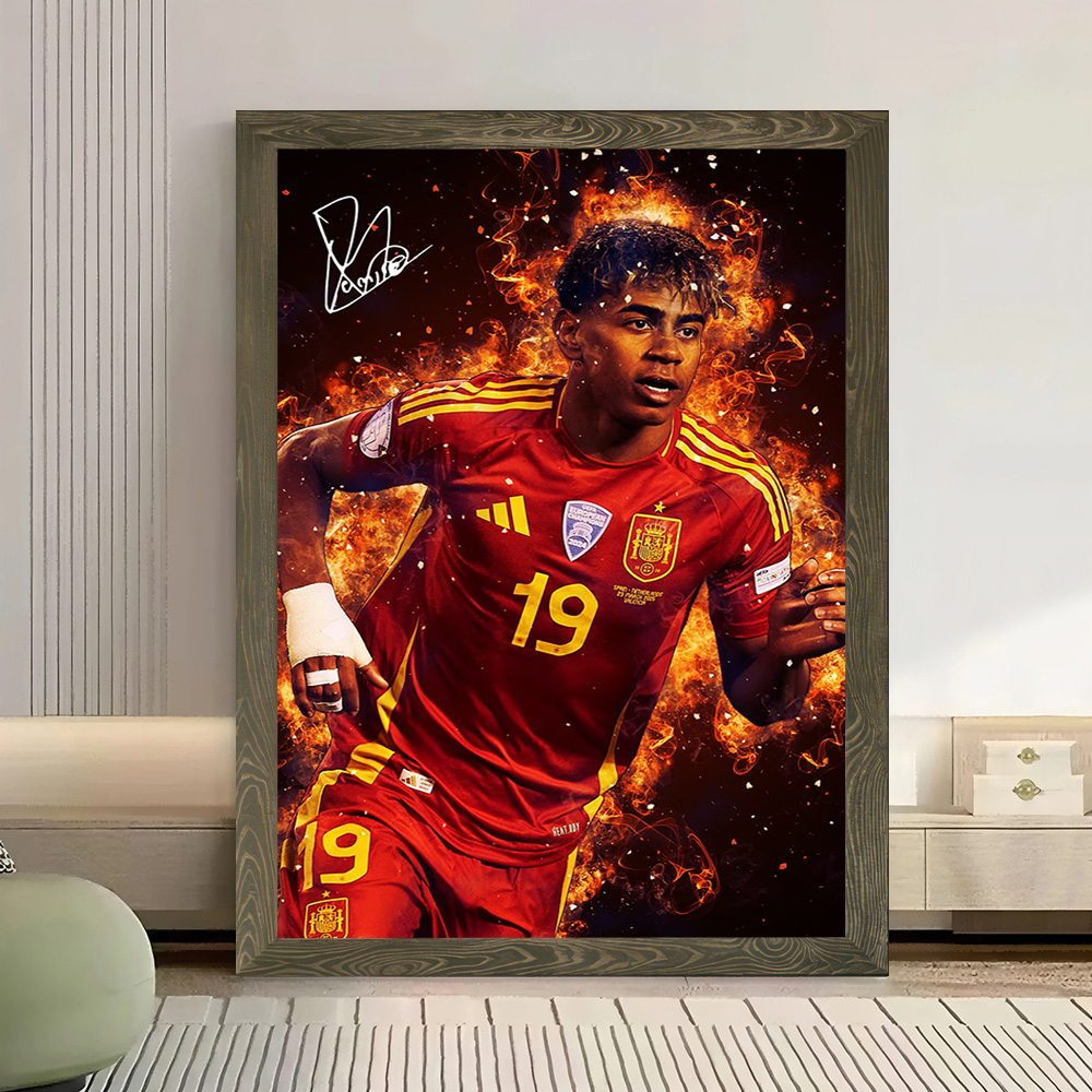 Pôster de Lamine Yamal com Aur - Gaming Accessories Bedroom avaliação e preço