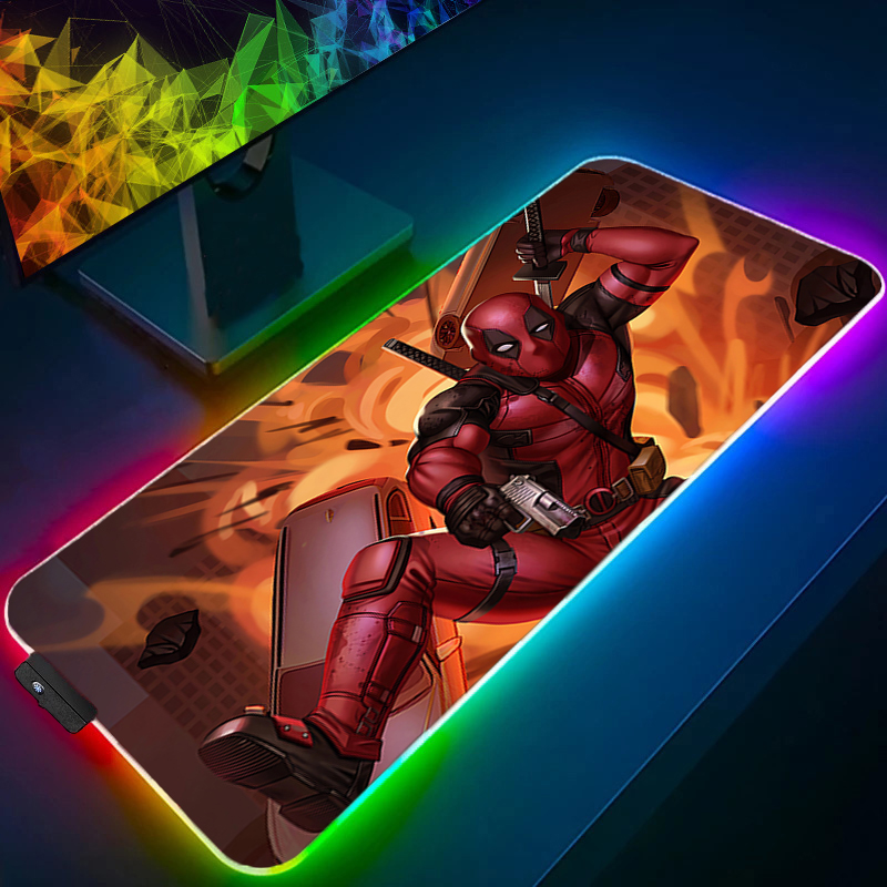 Led mouse pad jogos backlight  - Gaming Office Accessories avaliação e preço