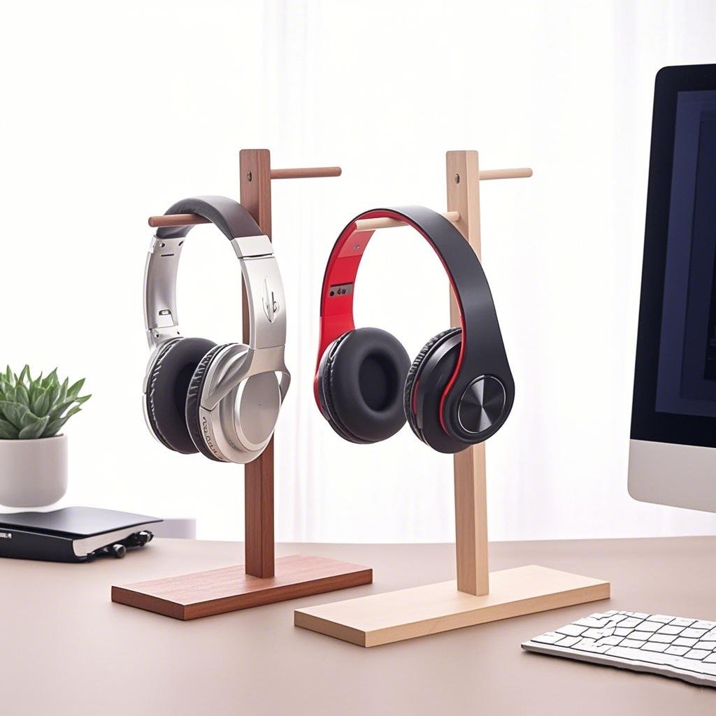 Suporte de madeira para fone d - Gaming Accessories Room avaliação e preço