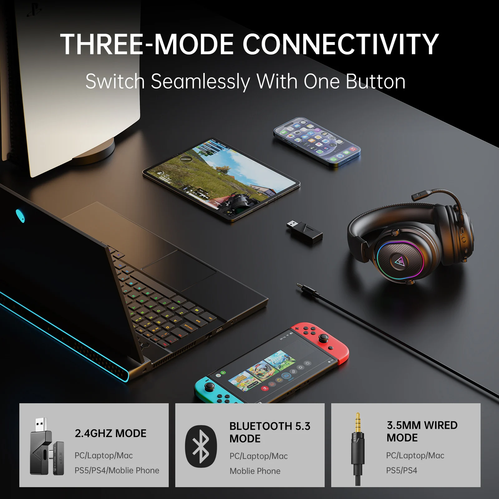 Oneodio EKSA MaKo BT Bluetooth - Venom Gaming Accessories avaliação e preço