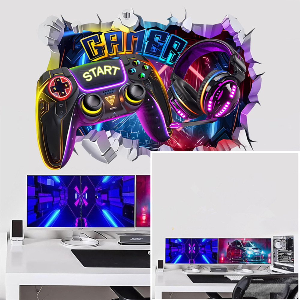 Adesivos de Vinil 3D para Pare - Gaming Accessories Wallpaper avaliação e preço