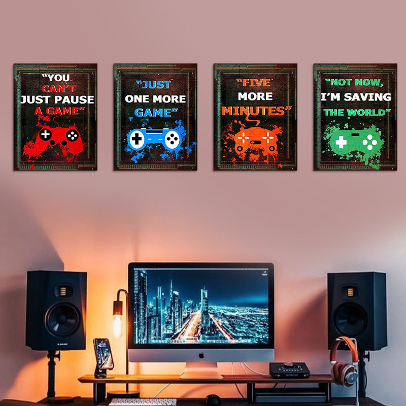 4 pçs crianças sala de jogos j - Gaming Accessories Bedroom avaliação e preço