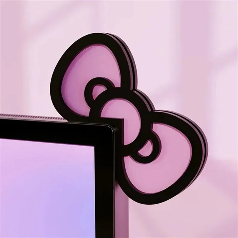 Kawaii rosa acrílico arco moni - Gaming Accessories To Gift avaliação e preço