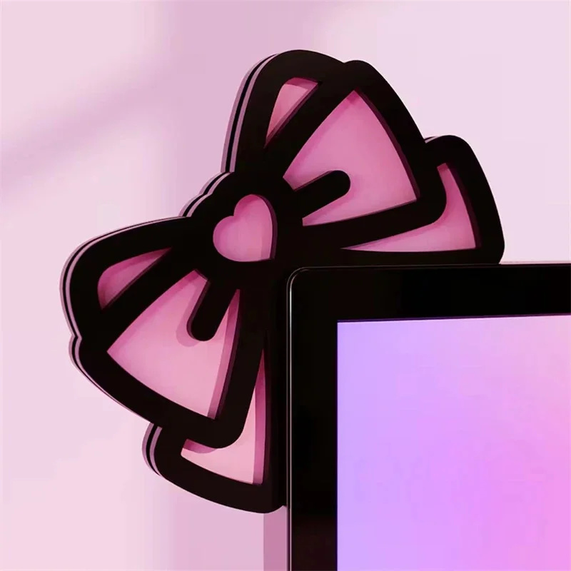 Kawaii rosa acrílico arco moni - Gaming Accessories To Gift avaliação e preço