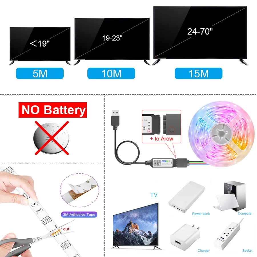 Luzes led wi-fi para sala, sin - Gaming Accessories Bedroom avaliação e preço