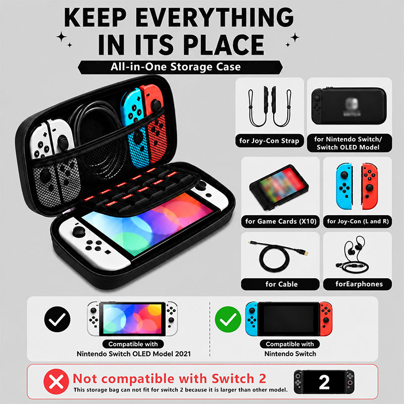 Estojo de Transporte à Prova d - Gaming Accessories Nintendo Switch avaliação e preço