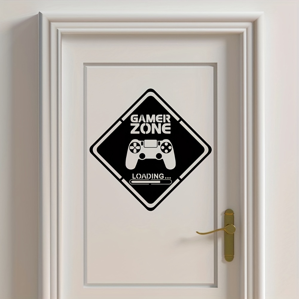 1pc zona gamer porta decalque  - Gaming Accessories Room avaliação e preço