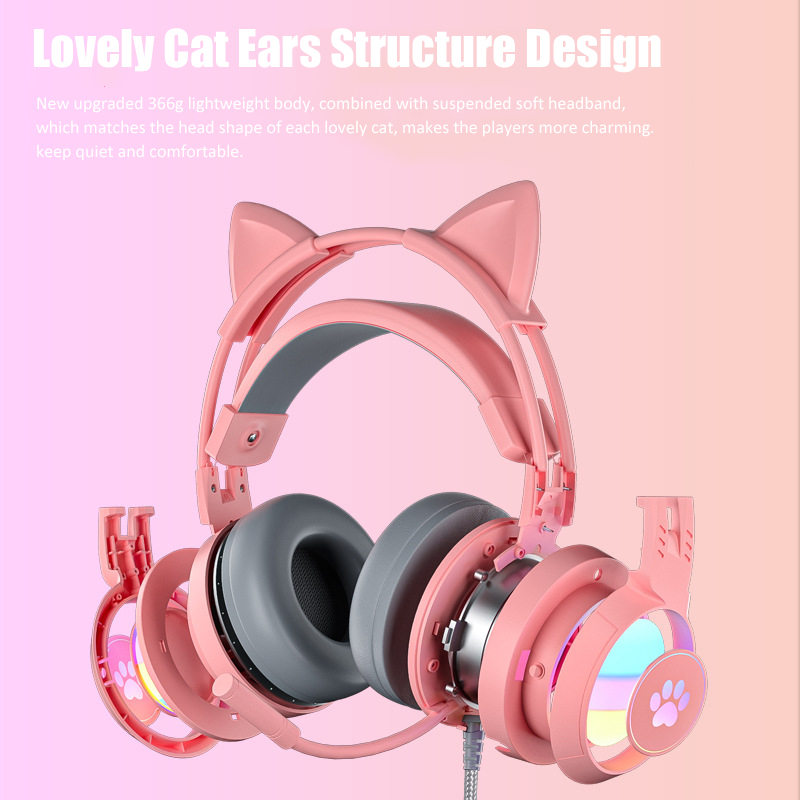 Cute Cat Ear Gaming Headphones - Venom Gaming Accessories avaliação e preço