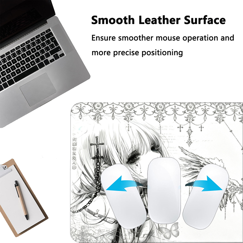 Mousepad de Couro Preto e Bran - Gaming Office Accessories avaliação e preço