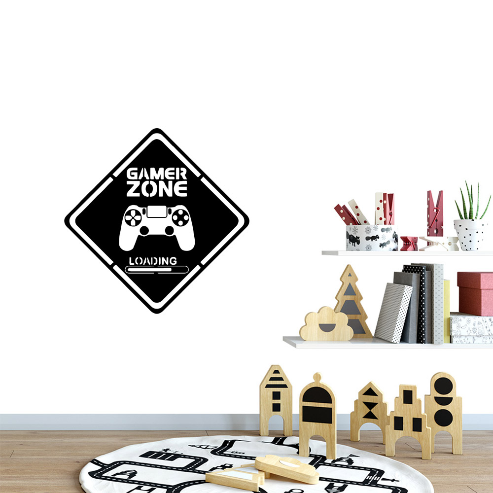 1pc gamer arte da parede decal - Gaming Accessories Room avaliação e preço